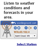Listen to weather conditions and forecasts in your area by clicking here. New window not opening?  Bypass your pop-up blocker by holding down the [CTRL] key. 